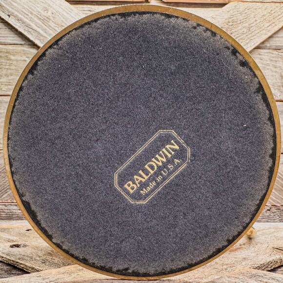 1960s Gorgeous Vintage Baldwin Large Brass Scroll Candlestick Holder-Made in USA - Picture 6 of 10